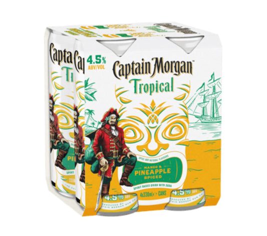 Captain Morgan Tropical Mango & Pineapple Spiced 330ml Can