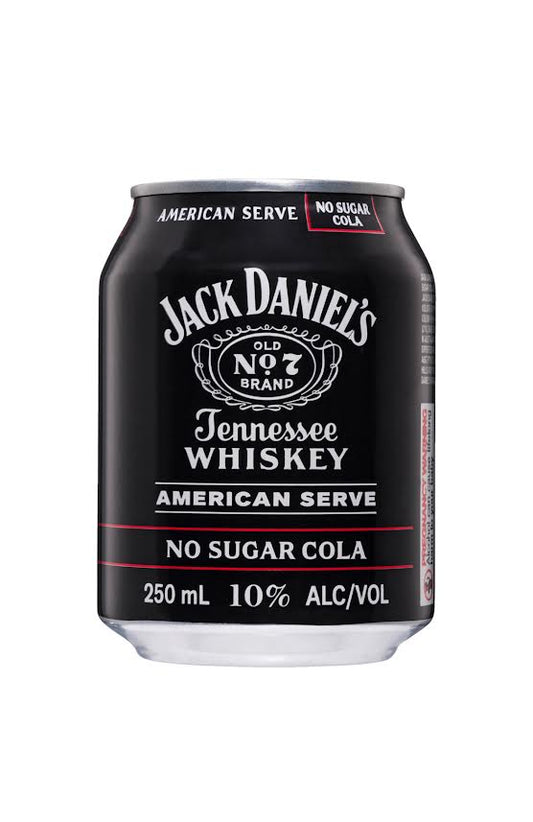 Jack Daniels American Serve - Whiskey & N/S Cola - 250ml - Can