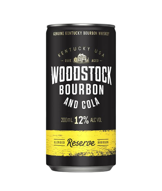 12% Woodstock Bourbon & Cola Reserve - 200ml - Can