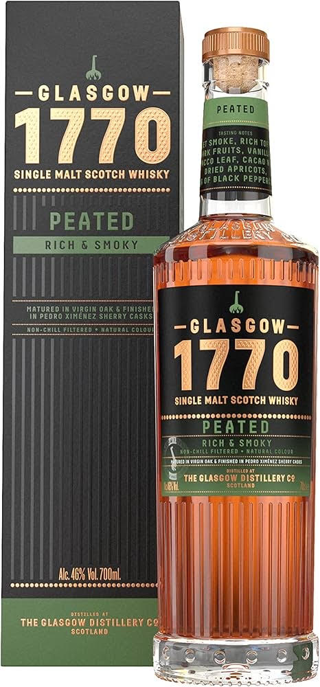 SALE Glasgow 1770 Peated Single Malt Scotch Whisky